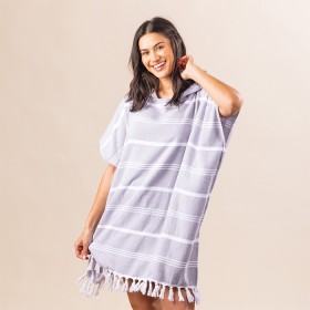 St-Tropez-Adults-Poncho-Charcoal on sale