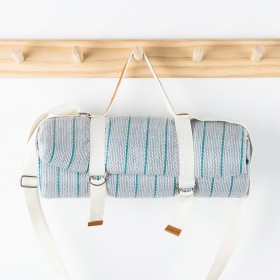 Outsidings-Picnic-Mat-Haven-Herringbone-Teal on sale