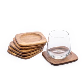 Eco+Anthology+Acacia+Coasters+6+Piece+Set