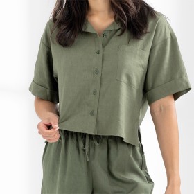 Eco-Anthology-Linen-Blend-Boxy-Shirt on sale