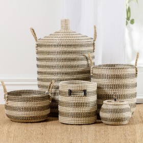 50%25+off+Striped+Seagrass+Hamper+%26amp%3B+Baskets