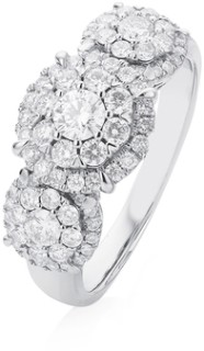 9ct-White-Gold-Diamond-Cluster-Ring on sale