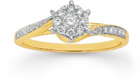 9ct-Diamond-Cluster-Engagement-Ring on sale