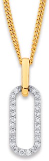 9ct-Diamond-Paperclip-Pendant on sale