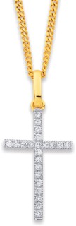 9ct%2C+Diamond+Cross+Pendant