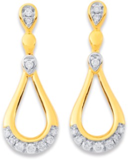 9ct-Diamond-Pear-Drop-Earrings on sale