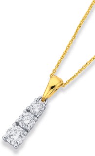 9ct%2C+Diamond+Pendant+with+Chain