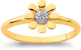 9ct%2C+Diamond+Sunflower+Ring