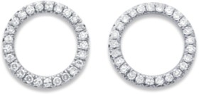 9ct%2C+Diamond+Circle+Stud+Earrings