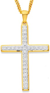 9ct%2C+Diamond+Cross+Pendant