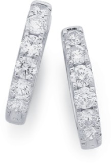 9ct-White-Gold-Diamond-Huggies on sale