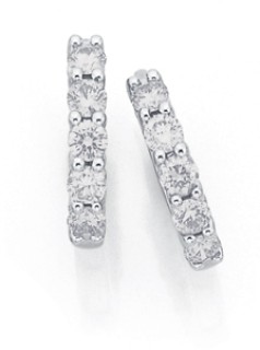 9ct-White-Gold-Diamond-Huggies on sale