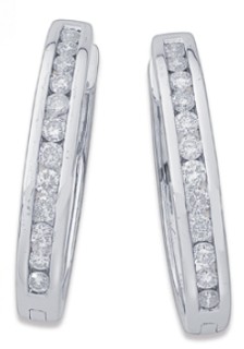 9ct-White-Gold-Diamond-Huggie-Earrings on sale