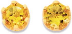 9ct+Citrine+Stud+Earrings