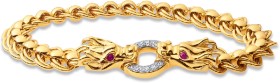 9ct+20cm+Rollo+Bracelet+with+Diamond+%26amp%3B+Ruby+Dragon+Clasp