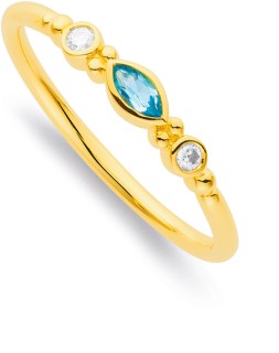 9ct+Blue+Topaz+%26amp%3B+Diamond+Band