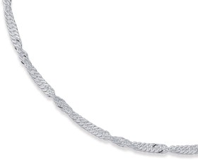 Sterling+Silver+45cm+Singapore+Chain