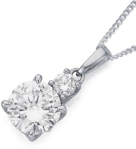 Sterling+Silver+Cubic+Zirconia+Pendant