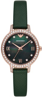 Emporio+Armani+Cleo+Rose+Tone+Green+Dial+Gents+Watch