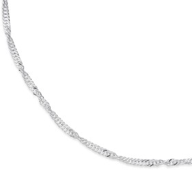 Sterling-Silver-50cm-Singapore-Twist-Chain on sale