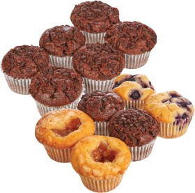 Woolworths+Muffins+Mixed%2C+Blueberry%2C+Double+Choc%2C+Spicy+Apple+or+Raspberry+White+Choc+6+Pack