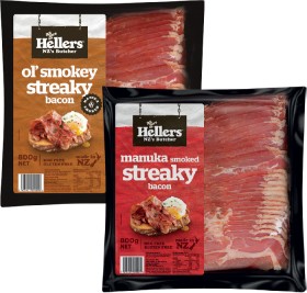 Hellers-Streaky-Bacon-or-Ol-Smokey-Streaky-Bacon-800g on sale