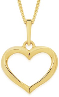 9ct+Open+Heart+Pendant