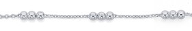 Sterling+Silver+Three+Ball+Anklet+26cm