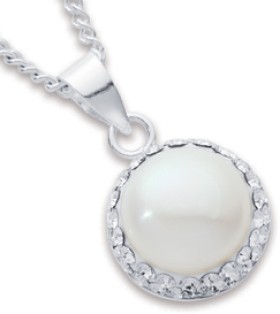 Sterling+Silver+Freshwater+Pearl+%26amp%3B+Crystal+Pendant