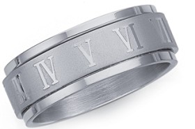 Stainless+Steel+Roman+Numeral+Men%26%23039%3Bs+Ring