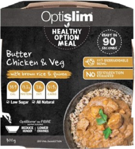 Optislim+Healthy+Option+Meal+Butter+Chicken+and+Vegetables+with+Rice+and+Quinoa+300g