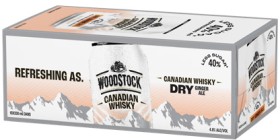 Woodstock-Whiskey-Ginger-Ale-or-Lemonade-10-x-330ml-Cans on sale