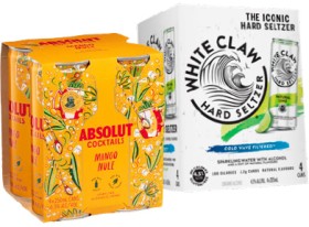 Absolut-RTD-Range-4-x-250ml-Cans-or-White-Claw-Range-4-x-355ml-Cans on sale