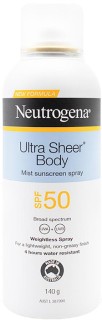 Neutrogena-Mist-Sunscreen-Spray-Ultra-Sheer-Body-SPF50-Broad-Spectrum-140g on sale