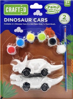 Crafted-Paint-Your-Own-Dinosaur-Cars-Pack-of-2 on sale