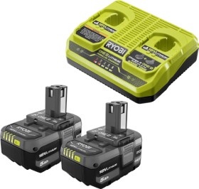 Ryobi+18V+ONE%2B+2+x+5.0Ah+Batteries+%26amp%3B+Charger+Pack