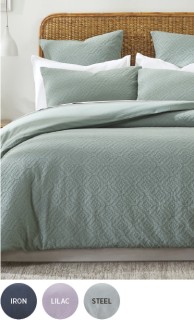 KOO-Levi-Cotton-Jacquard-Duvet-Cover-Sets on sale