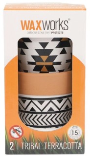 NEW-Waxworks-Tribal-Print-Citronella-Candle on sale