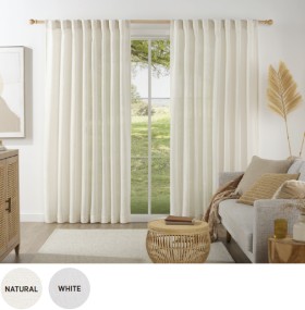 Bronte-Boucle-Sheer-Concealed-Tab-Top-Curtains on sale