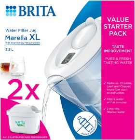 Brita+Marella+XL+Water+Filter+Jug+3.5L+Starter+Pack