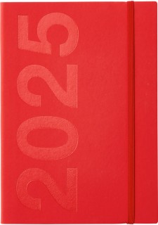 2025+Diary+-+A5+Week-To-View+Bright+Red