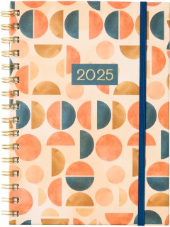 2025-Diary-A5-Week-To-View-Semi-Circles on sale