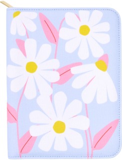 NEW+Noted+Daisy+A5+Zipped+Refillable+Notebook