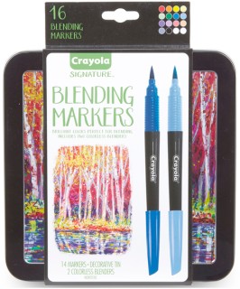 Crayola-Signature-Marker-Tin-Blending-Markers on sale