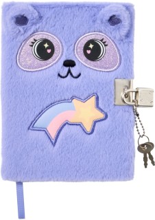 WHSmith+Sparkle+Pop+A6+Lockable+Plush+Notebook