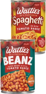 Watties-Baked-Beanz-or-Spaghetti-420g on sale