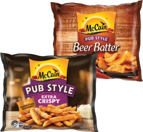 McCain+Pub+Style+or+Beer+Battered+Fries+or+Wedges+500-750g