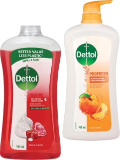 Dettol+Body+Wash+950ml+or+Foaming+Handwash+Refill+900ml