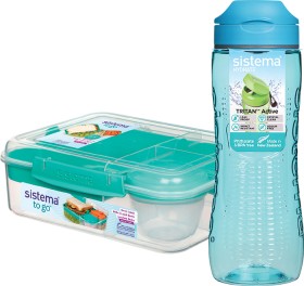 Sistema+Tritan+Active+Drink+Bottle+800ml+or+Bento+Box+To+Go+1.65L