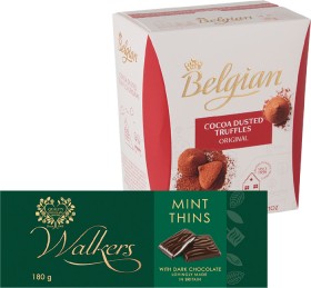 Belgian+Chocolate+Truffles+200g+or+Walkers+Chocolate+Thins+180g